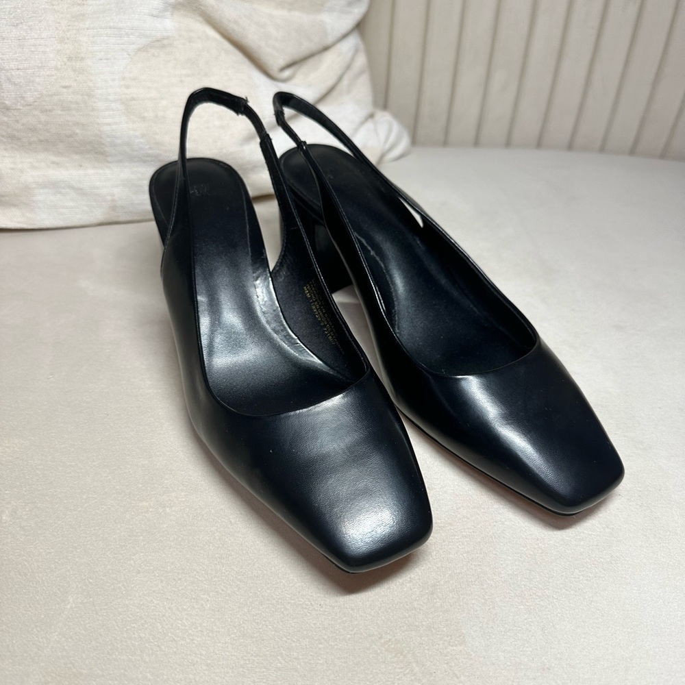 H&M Elegant Black Women's Slingback Shoes